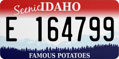 ID license plate E164799