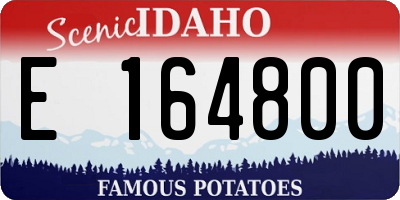 ID license plate E164800