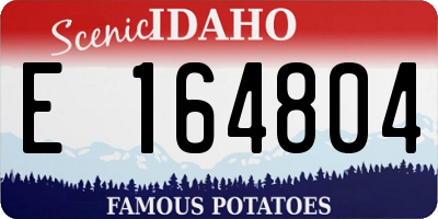 ID license plate E164804