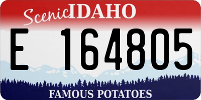 ID license plate E164805