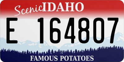 ID license plate E164807