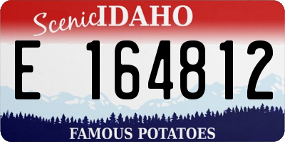 ID license plate E164812
