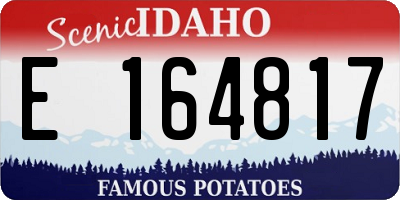 ID license plate E164817