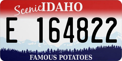 ID license plate E164822