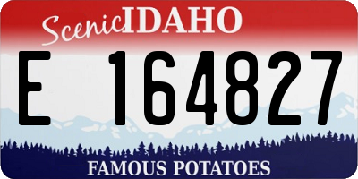 ID license plate E164827