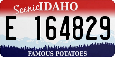 ID license plate E164829