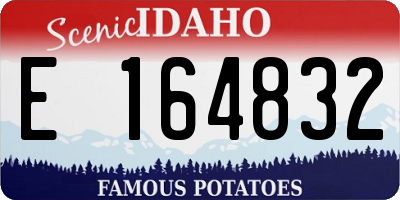 ID license plate E164832