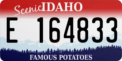 ID license plate E164833