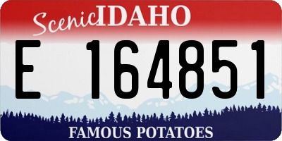 ID license plate E164851