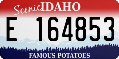 ID license plate E164853