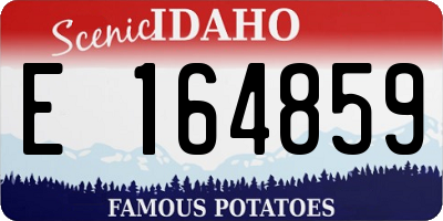 ID license plate E164859