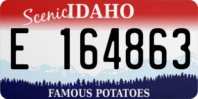 ID license plate E164863