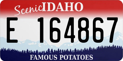 ID license plate E164867