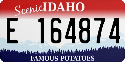 ID license plate E164874