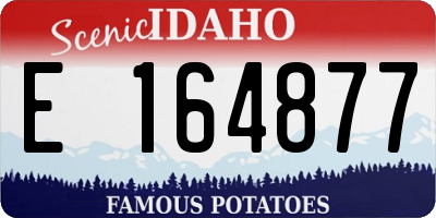 ID license plate E164877