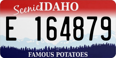 ID license plate E164879