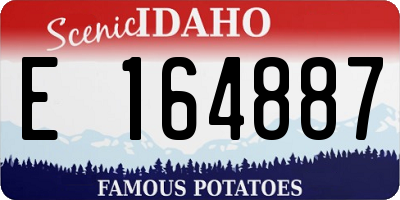 ID license plate E164887