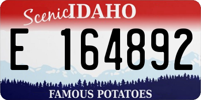 ID license plate E164892