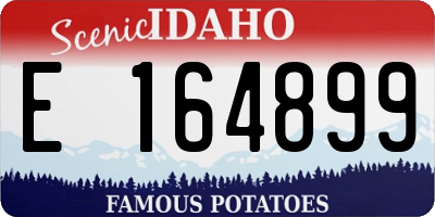 ID license plate E164899