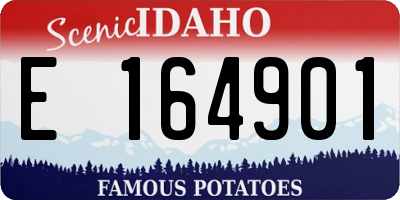 ID license plate E164901