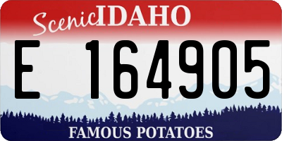 ID license plate E164905
