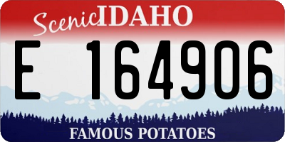 ID license plate E164906