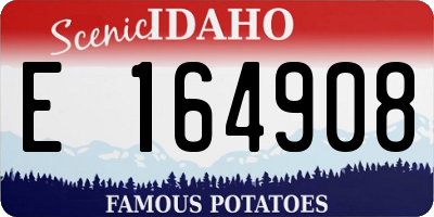 ID license plate E164908