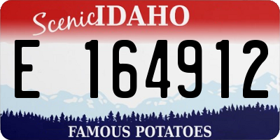 ID license plate E164912