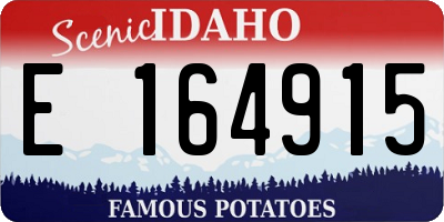 ID license plate E164915