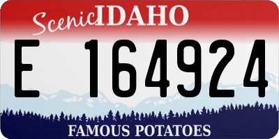 ID license plate E164924