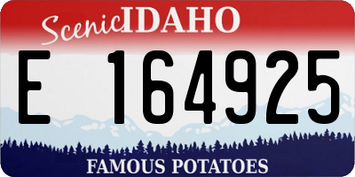 ID license plate E164925