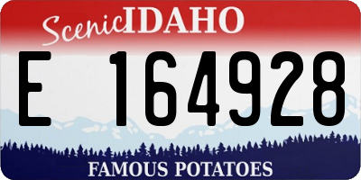 ID license plate E164928