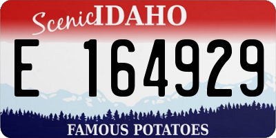 ID license plate E164929