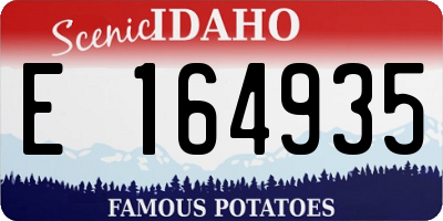 ID license plate E164935