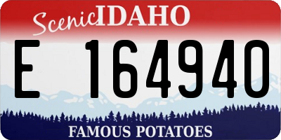 ID license plate E164940