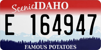 ID license plate E164947