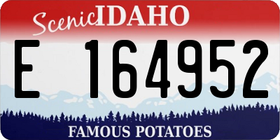 ID license plate E164952