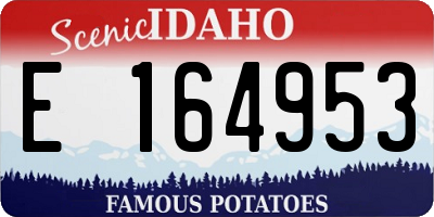 ID license plate E164953