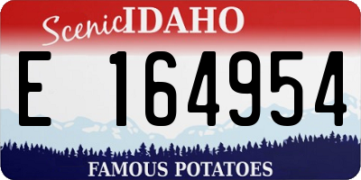 ID license plate E164954