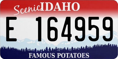 ID license plate E164959