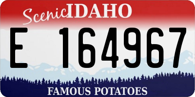 ID license plate E164967