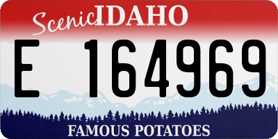 ID license plate E164969