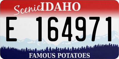 ID license plate E164971