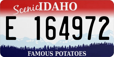 ID license plate E164972
