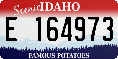 ID license plate E164973