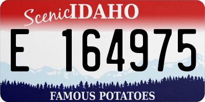 ID license plate E164975