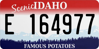 ID license plate E164977