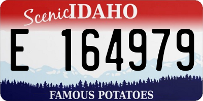 ID license plate E164979