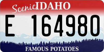 ID license plate E164980