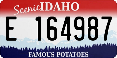 ID license plate E164987